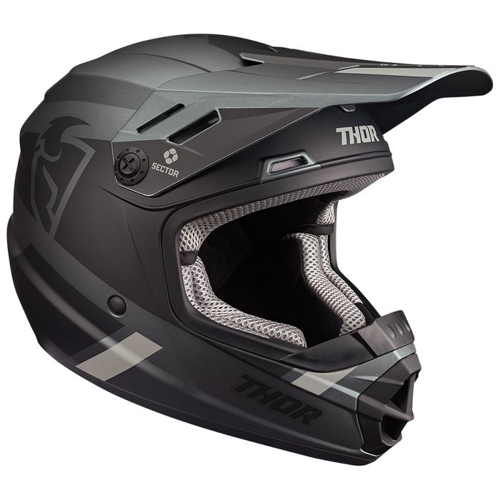 THOR SECTOR SPLIT YOUTH HELMET CHARC BLACK