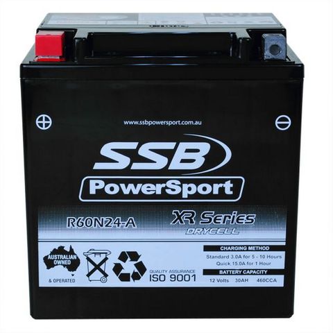 MOTORCYCLE AND POWERSPORTS BATTERY AGM 12V 30AH 460CCA BY SSB HIGH PERFORMANCE
