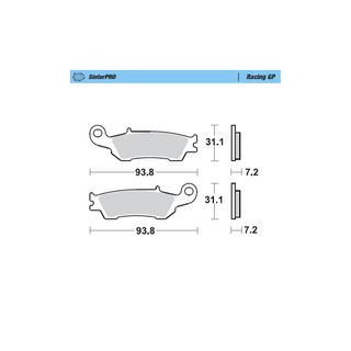 BRAKE PADS REAR MOTO MASTER RACING GP YAMAHA