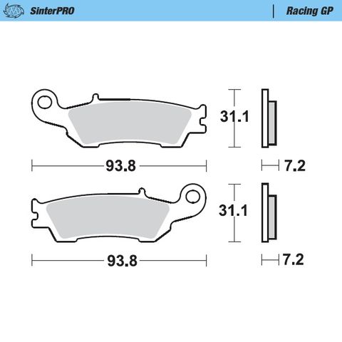 BRAKE PADS FRONT MOTO MASTER RACING GP YAMAHA