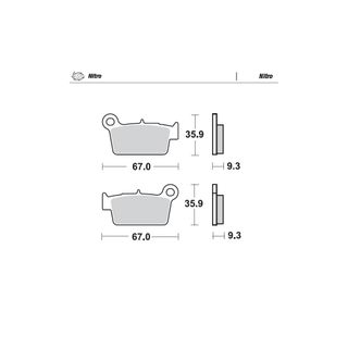 BRAKE PADS REAR MOTO MASTER NITRO APRILIA BETA GAS GAS KAWASAKI SUZUKI TM RACING YAMAHA