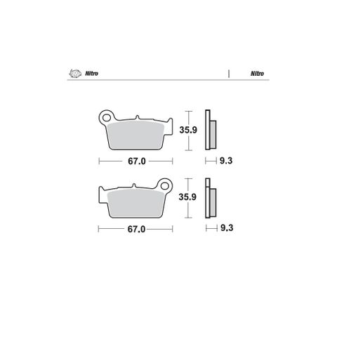 BRAKE PADS REAR MOTO MASTER NITRO APRILIA BETA GAS GAS KAWASAKI SUZUKI YAMAHA