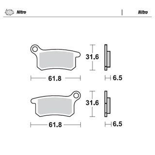 BRAKE PADS FRONT AND REAR MOTO MASTER NITRO GAS GAS HUSQVARNA KTM