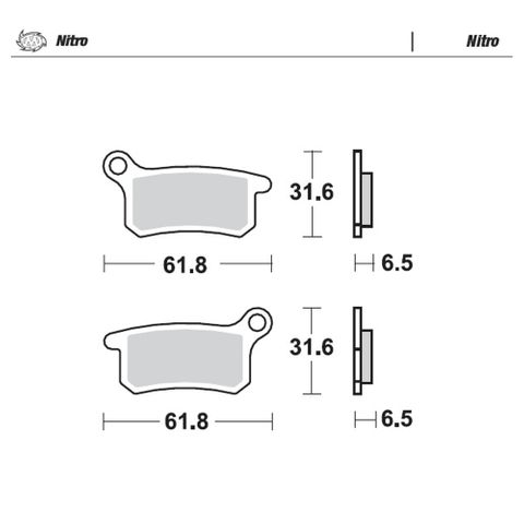 BRAKE PADS FRONT AND REAR MOTO MASTER NITRO GAS GAS HUSQVARNA KTM