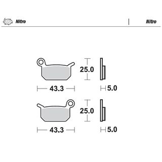 BRAKE PADS FRONT AND REAR MOTO MASTER NITRO GAS GAS HUSQVARNA KTM