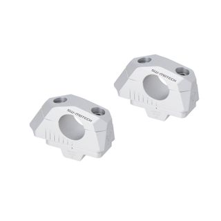 HANDLEBAR BAR RISER SW MOTECH 28MM HANDLEBARS SILVER BENELLI HONDA KTM SUZUKI TRIUMPH YAMAHA