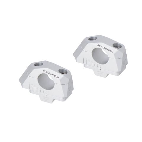 HANDLEBAR BAR RISER SW MOTECH 28MM HANDLEBARS SILVER BENELLI HONDA KTM SUZUKI TRIUMPH YAMAHA