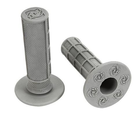 TORC1 HOLE SHOT GRIPS MX WAFFLE MEDIUM COMPOUND GREY INCLUDES GRIP GLUE