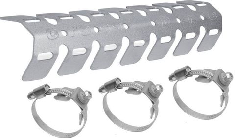 PIPE GUARD 4T 4 STROKE (EVO) UNIVERSAL SILVER ( EXHAUST MOUNTS HOLD PROTECTOR OFF THE HEADER )