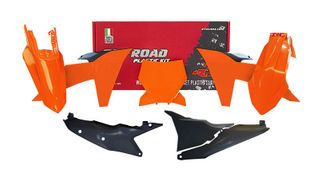 PLASTICS KIT RTECH 6 PIECE ORANGE BLACK KTM SX SX-F XC XC-F