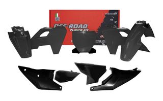 PLASTICS KIT RTECH INCLUDES FRONTFENDER, REAR FENDER, SIDEPANELS, AIR BOX COVER & FRONT NUMBER PLATE