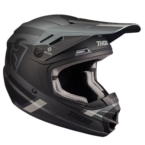 THOR SECTOR SPLIT YOUTH HELMET CHARC BLACK