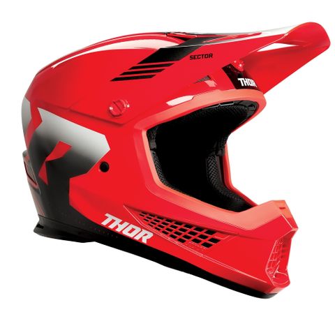 THOR SECTOR 2 CARV HELMET RD/WH