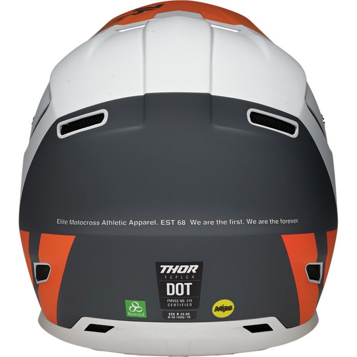 THOR REFLEX CUBE HELMET L GRAY/R ORANGE