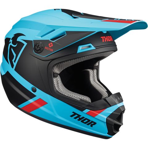 THOR SECTOR SPLIT YOUTH HELMET BLUE BLACK