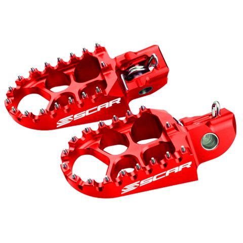 FOOTPEGS SCAR EVOLUTION HONDA KAWASAKI RED