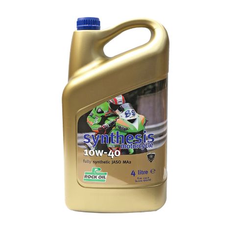 ENGINE OIL FULLY SYNTHETIC SYNTHESIS  MOTORCYCLE 10W-40 ROCK OIL 4L