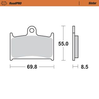 BRAKE PADS FRONT MOTO MASTER ROAD PRO SINTERED SUZUKI TRIUMPH