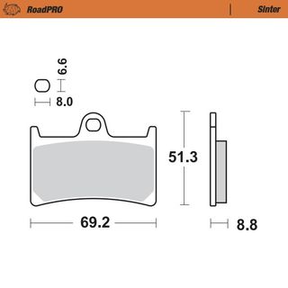 BRAKE PADS MOTO MASTER FRONT ROAD PRO SINTERED YAMAHA