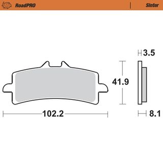 BRAKE PADS MOTO MASTER FRONT ROAD PRO SINTERED FOR MULTIPLE DIRTBIKE BRANDS