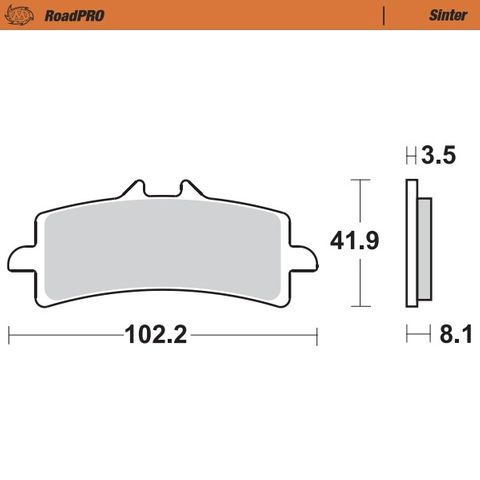 BRAKE PADS MOTO MASTER FRONT ROAD PRO SINTERED FOR MULTIPLE DIRTBIKE BRANDS