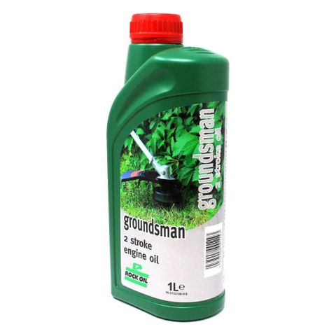 ENGINE OIL GROUNDSMAN 2 STROKE ROCK OIL SEMI SYNTHETIC 1L LAWN MOWER & STATIONARY ENGINES