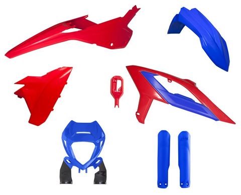 PLASTICS KIT RTECH 6 PIECE RED BLUE BETA 125RR 200RR 250RR 300RR 350RR 390RR 430RR 480RR 23-ON