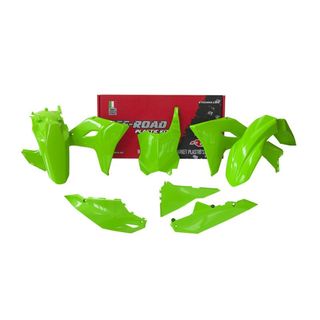 PLASTICS KIT RTECH 5 PIECE NEON GREEN KAWASAKI KX450F KX450X 2024