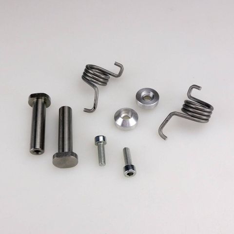FOOTREST PIN & SPRING SET 10MM X 40MM STAINLESS 360MX HONDA CR 125, 250, CRF 250, 450 02-23
