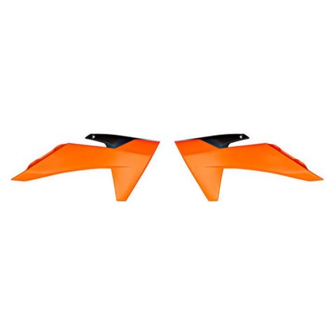 RADIATOR SHROUDS RTECH ORANGE BLACK KTM 50SX 24-ON