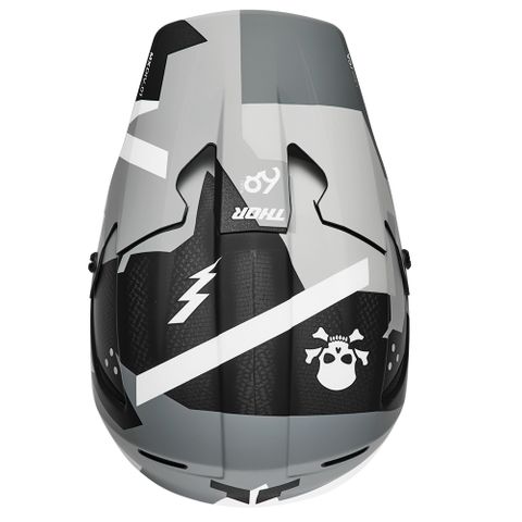 THOR HELMET REFLEX BRAVE GREY/WHITE