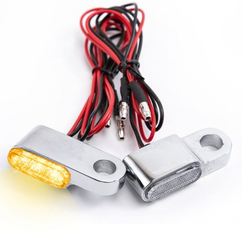 LED INDICATOR CHROME SMOKE