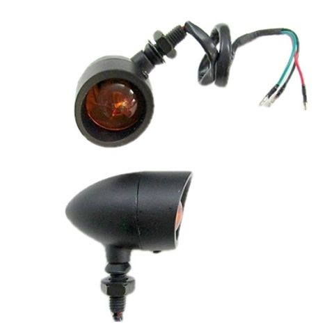 BULB INDICATOR 12V ALUMINIUM BLACK