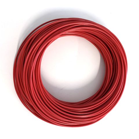 BIKER'S TOOLBOX 1MM SINGLE COLOUR WIRE -RED 30M ROLL