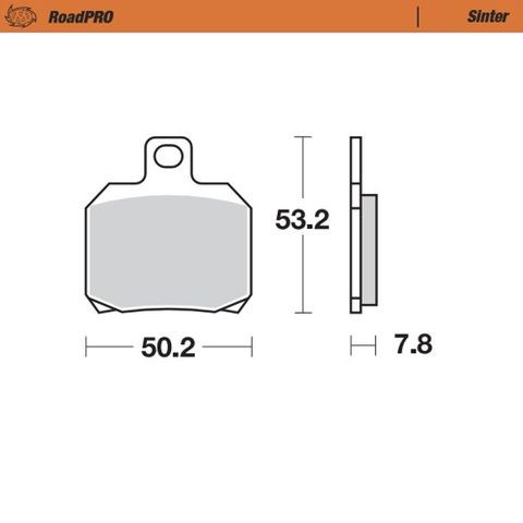 BRAKE PADS MOTO MASTER REAR SINTERED FOR MULTIPLE MAKES