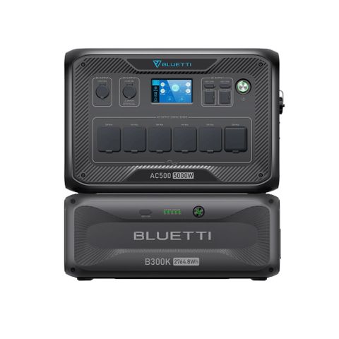 BLUETTI AC500 + B300K EXPANDABLE HOME & PORTABLE POWER STATION | 5000W (10000W SURGE) 2765WH