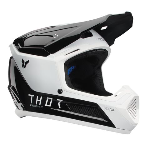 THOR HELMET FLEET STORM BLACK/WHITE YOUTH