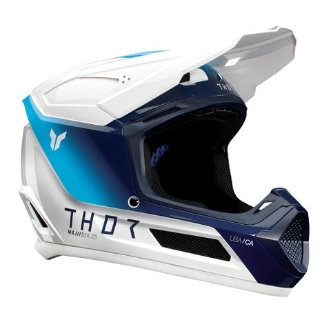 THOR HELMET FLEET STORM WHITE/NAVY YOUTH