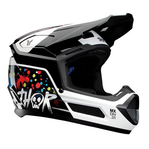 THOR HELMET FLEET SPLAT BLACK YOUTH