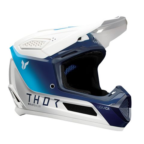 THOR HELMET FLEET STORM WHITE/NAVY