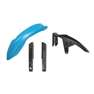 PLASTICS RTECH 3 PIECE FRONT FENDER & FORK LIGHT BLUE BLACK YAMAHA XT700Z TENERE 19-ON