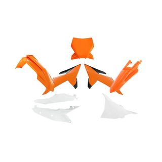 PLASTICS KIT RTECH 6 PIECE ORANGE BLACK WHITE KTM SX SXF
