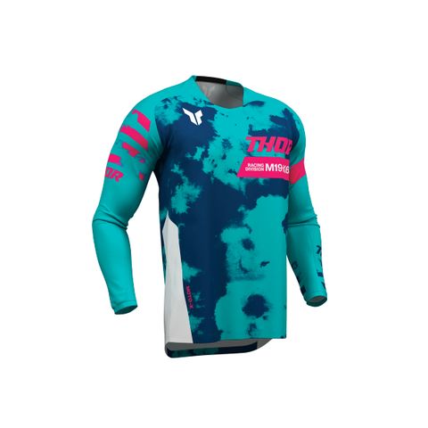 THOR MX YOUTH LAUNCHMODE BLEACH WHITE/AQUA