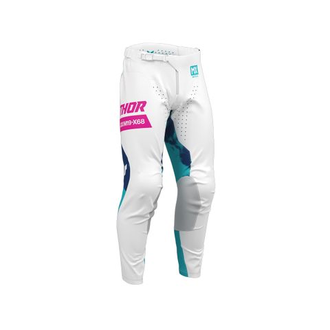THOR MX PANT YOUTH LAUNCHMODE BLEACH WHIT/AQA