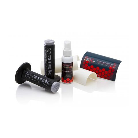 HANDLEBAR GRIPS RISK RACING ERGO BLACK GREY