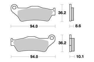 BRAKE PADS MOTO MASTER REAR SINTERED BMW