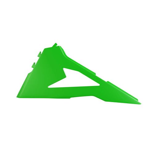 AIR BOX COVER RTECH LEFT HAND SIDE VENTED GREEN KAWASAKI