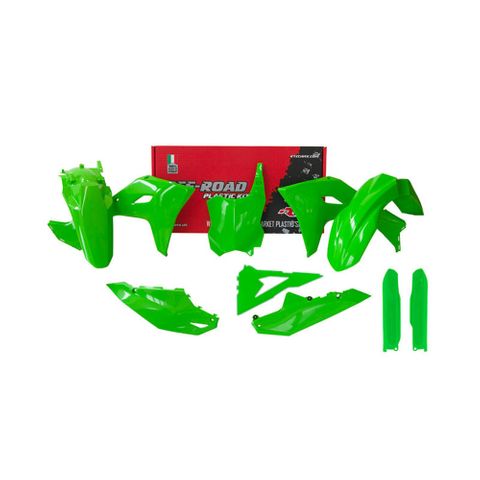 PLASTICS KIT RTECH 7 PIECE GREEN KAWASAKI