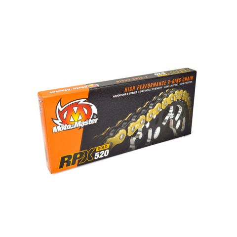CHAIN 520 - 120 LINK MOTO MASTER GOLD RPX ROAD X-RING CHAIN