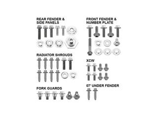 BODY PANEL FASTENER BOLT PACK PSYCHIC KTM 125SX 250SX 250SXF 350SXF 450SXF 07-10 200XC 250XC 300XC